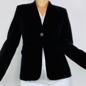 BR Black Velvet Single Button Blazer/Jacket